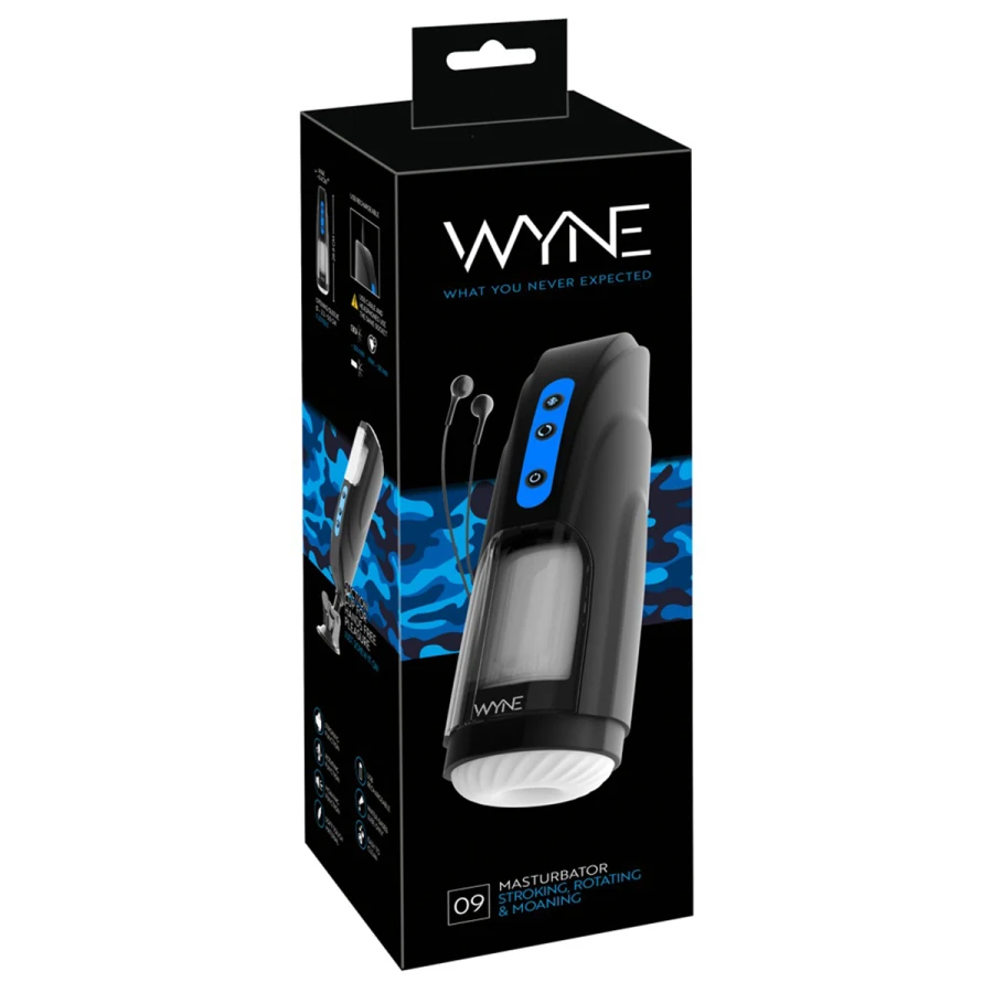 Masturbateur rotatif et va-et-vient avec gémissements WYNE n°09