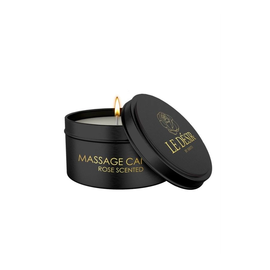 Bougie de massage érotique rose 100g - Le Désir