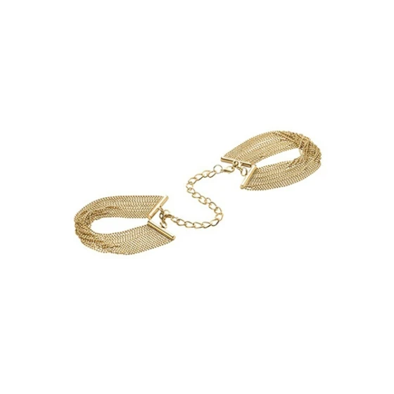 Menottes de mailles métalliques dorées Menottes de mailles métalliques dorées