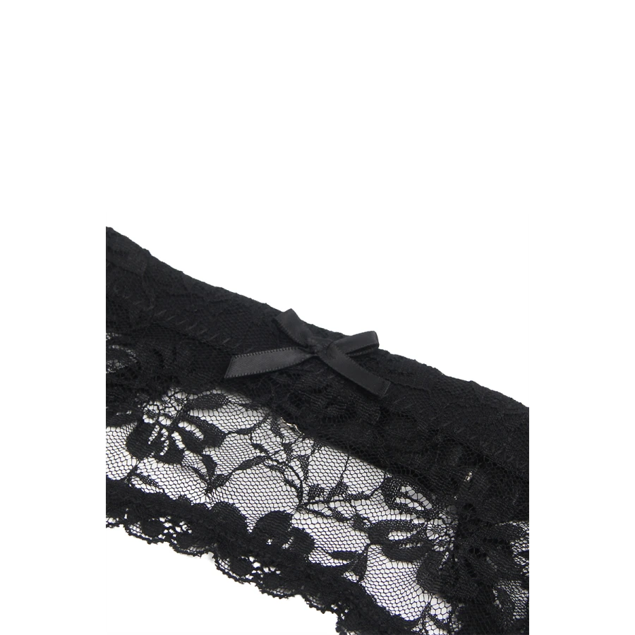 Porte-jarretelles et string Noir - Litolu Lingerie