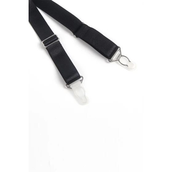 Porte-jarretelles dentelle large Noir - Litolu Lingerie