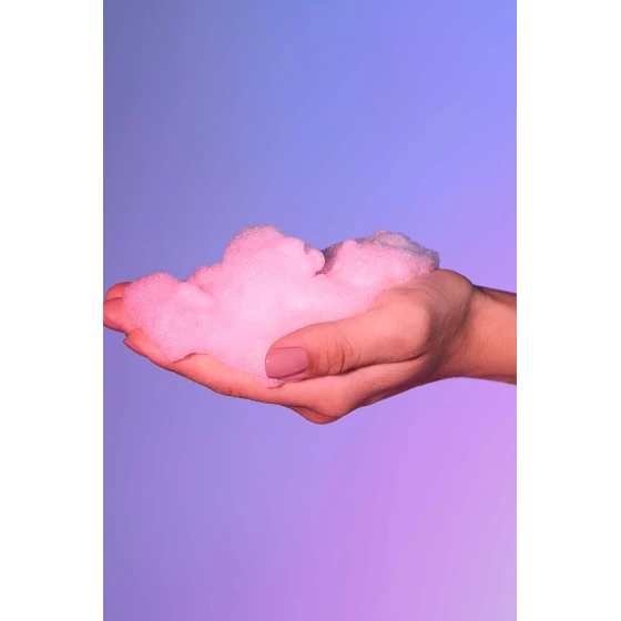 Mousse massage crépitante - barbe à papa