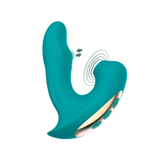 Stimulateur Eternal Love Vibe Xocoon, vue complète forme courbée dual stimulation