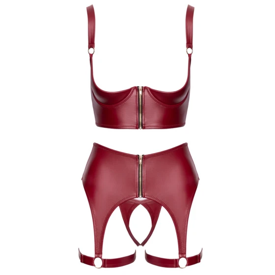 Ensemble seins nus 3 pièces Rouge - Cottelli LINGERIE