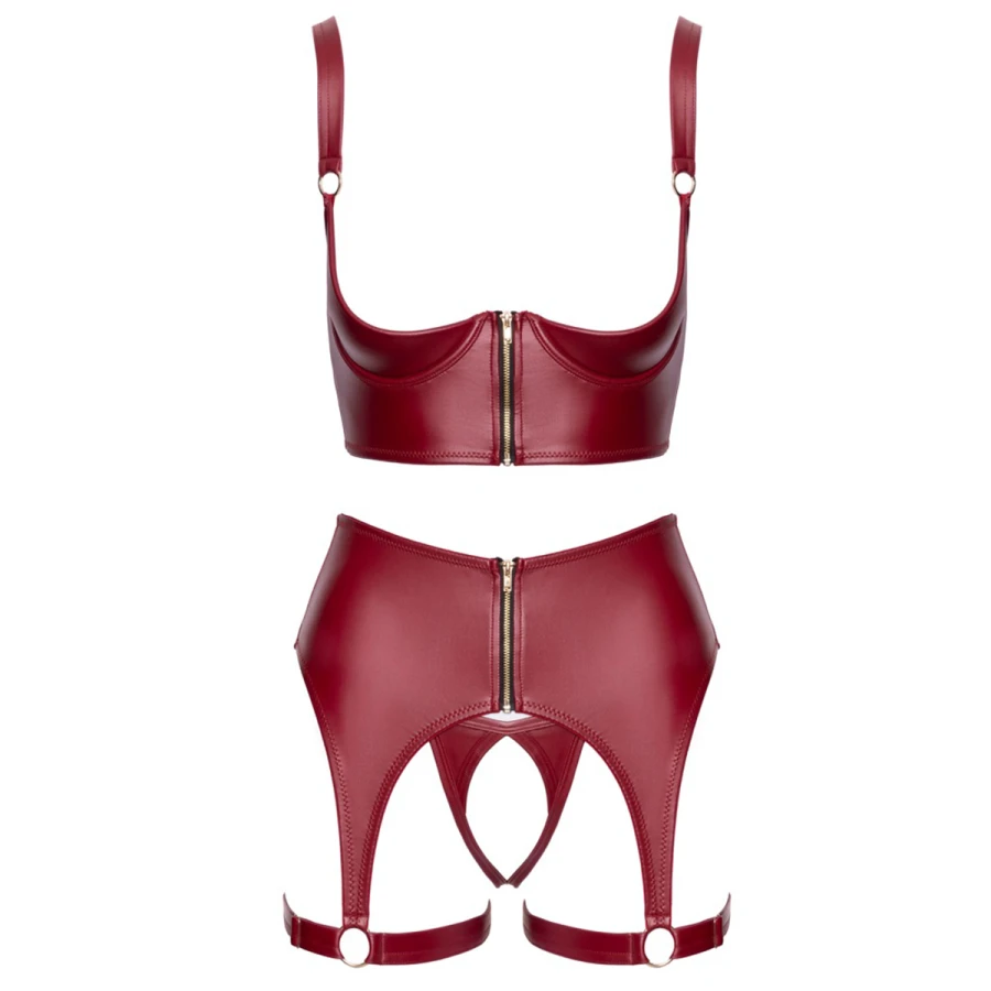 Ensemble seins nus 3 pièces Rouge - Cottelli LINGERIE
