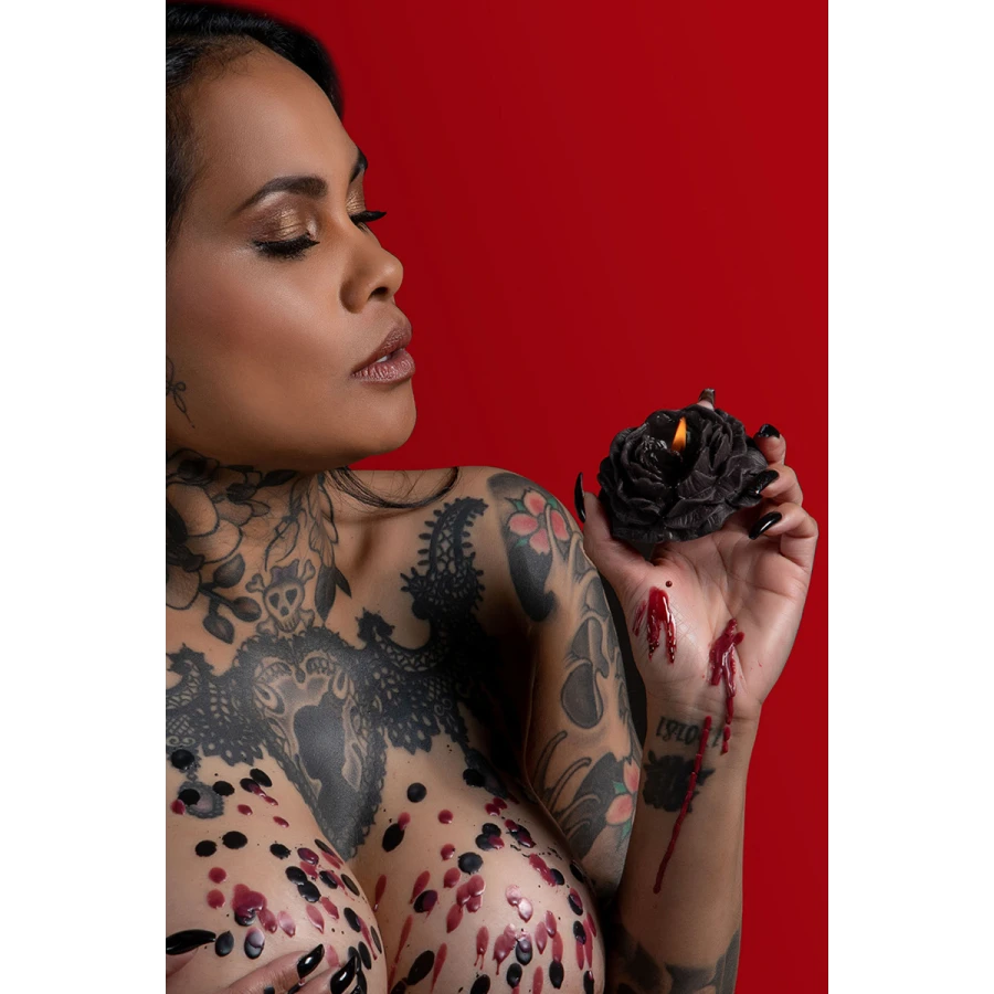 Set 2 bougies rose Bondage - Taboom