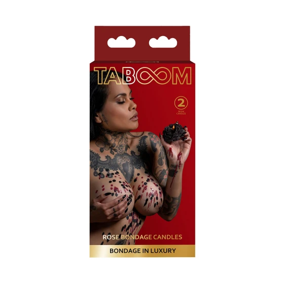 Set 2 bougies rose Bondage - Taboom