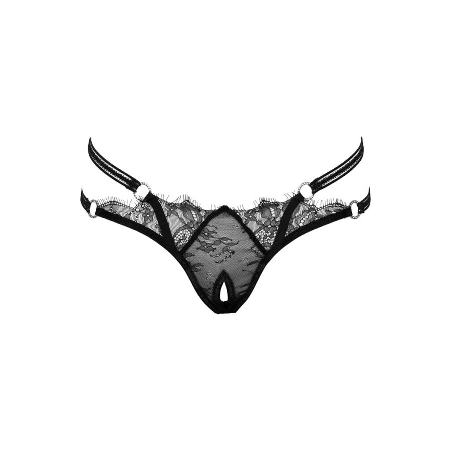 String ouvert Rio noir en dentelle - Cottelli LINGERIE 