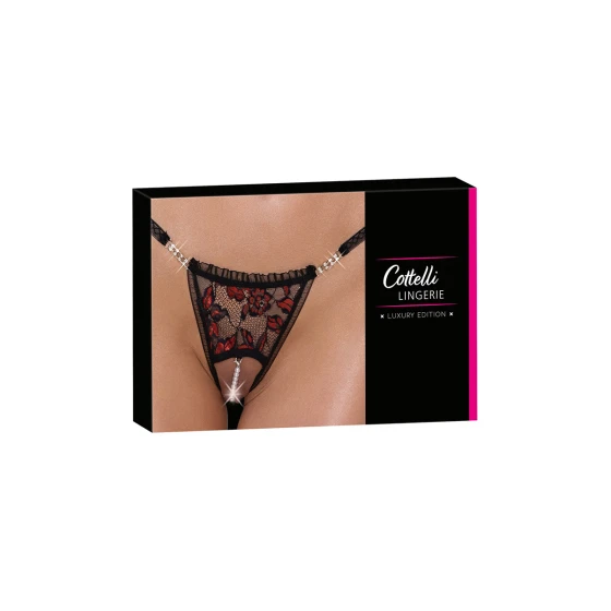 String dentelle ouvert bicolore - Cottelli LINGERIE