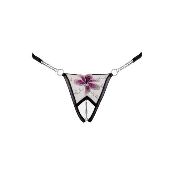 String ouvert Fleur brodée - Cottelli LINGERIE