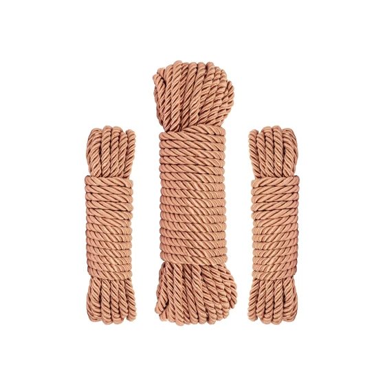 Coffret 3 cordes de bondage Premium - Rosy Gold