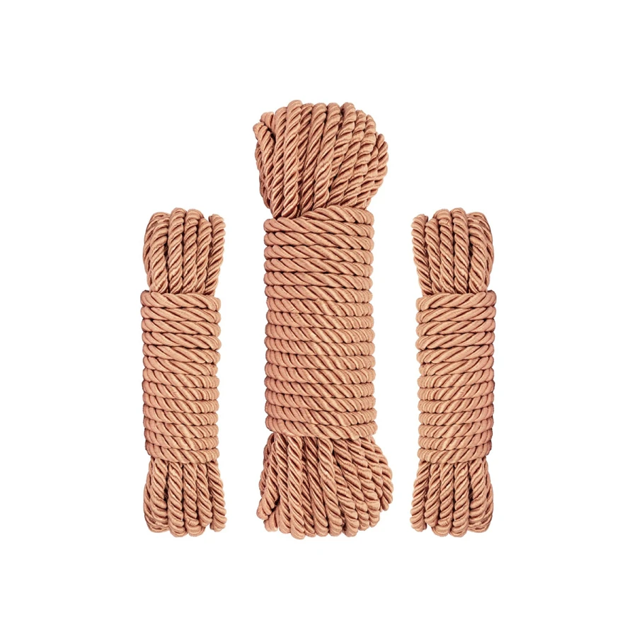 Coffret 3 cordes de bondage Premium - Rosy Gold