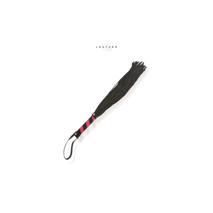 Martinet en cuir noir et rose Martinet en cuir noir et rose