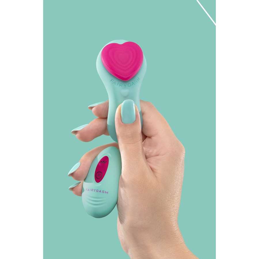 Stimulateur télécommandé de culotte HeartGem vert - FairyGasm