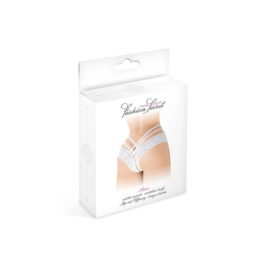 Tanga ouvert Anne - blanc