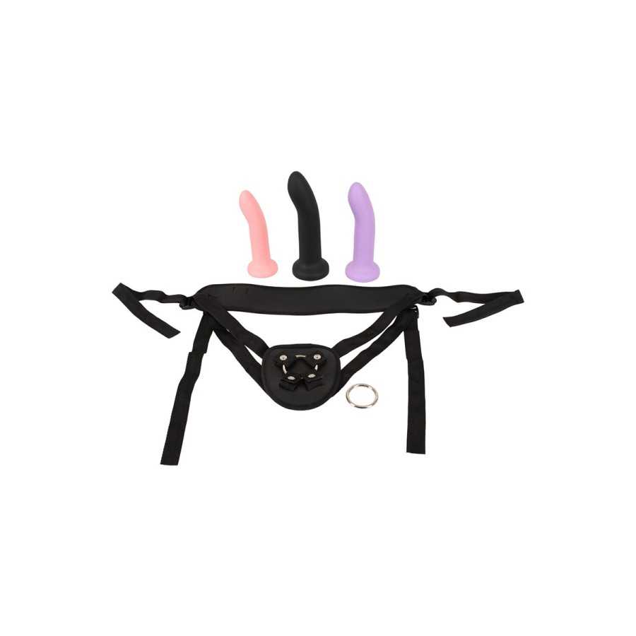 Gode ceinture avec 3 dildos inclus - You2Toys