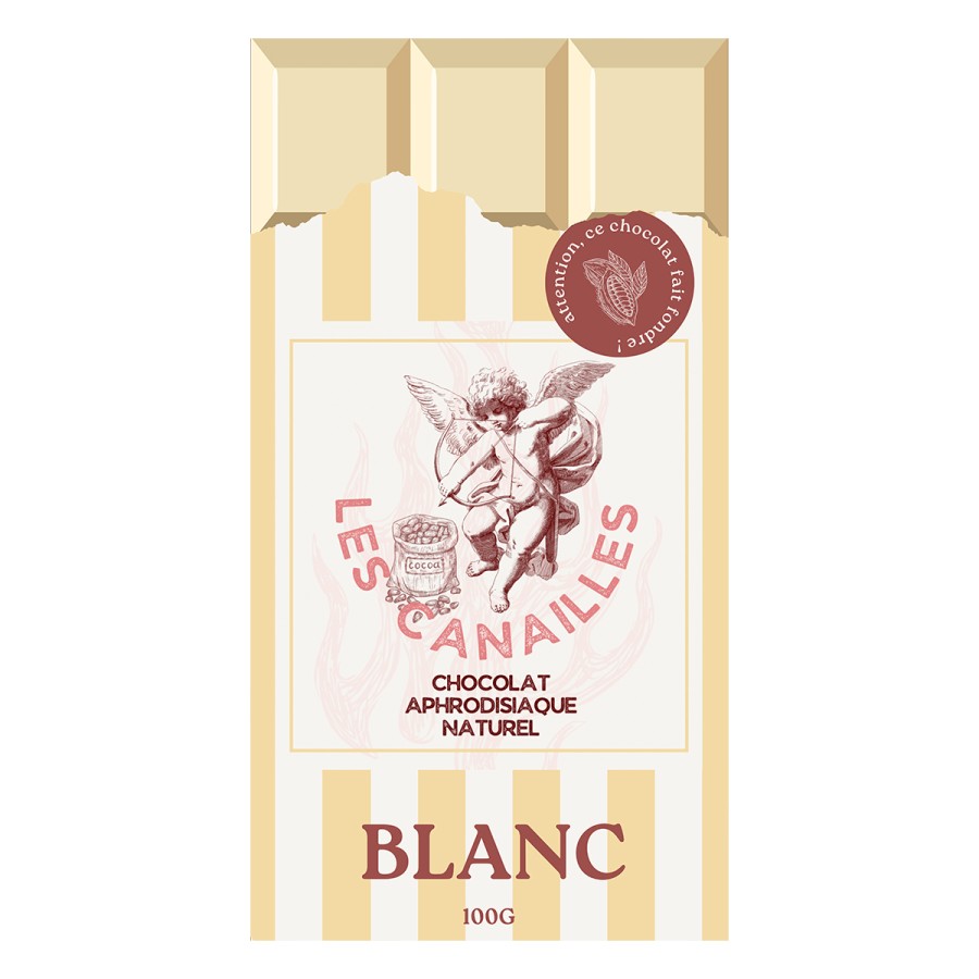 Chocolat blanc - Tablette 100g - Les canailles Chocolat blanc - Tablette 100g - Les canailles