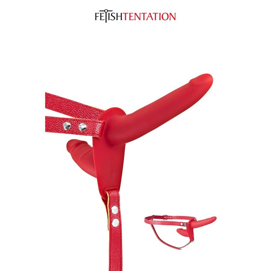 Double gode ceinture rouge - Fetish Tentation Double gode ceinture rouge - Fetish Tentation