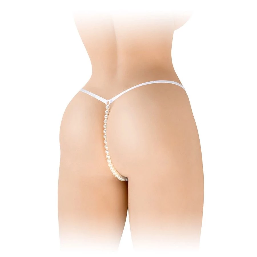 String avec perles Venusina - blanc