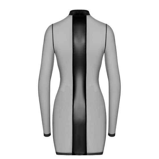 Mini robe tulle et wetlook Crossfire F369 - Noir Handmade