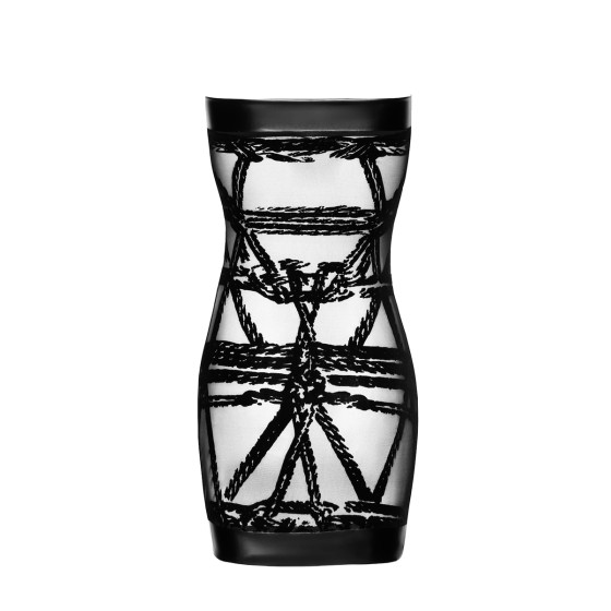 Mini robe floquée à épaules nues Bondesque F359 - Noir Handmade Mini robe floquée à épaules nues Bondesque F359 - Noir Handmade