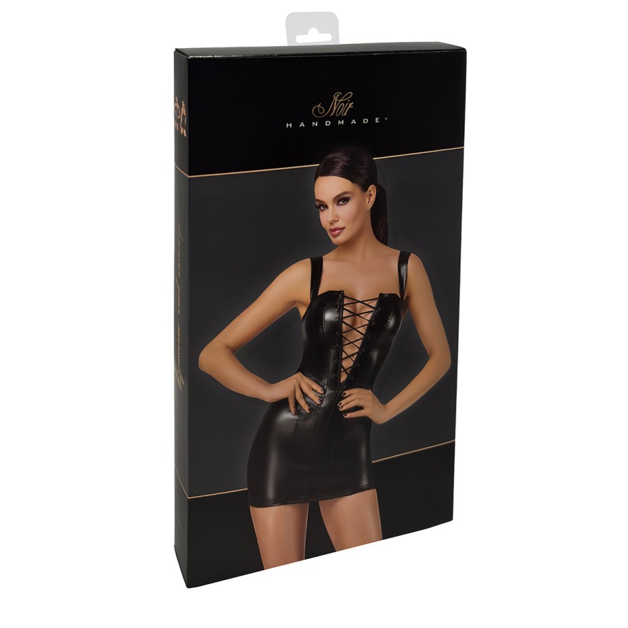 Mini robe lacée Vixen F363 - Noir Handmade