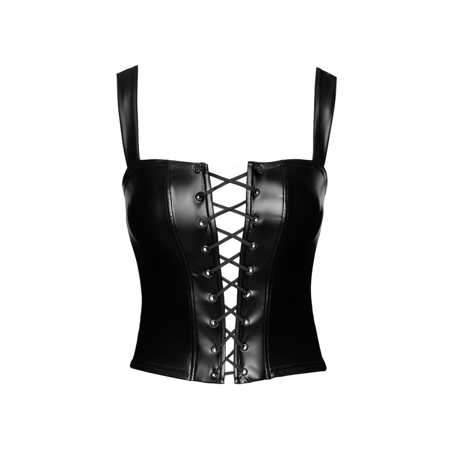 Top style corset Vixen F365 - Noir Handmade