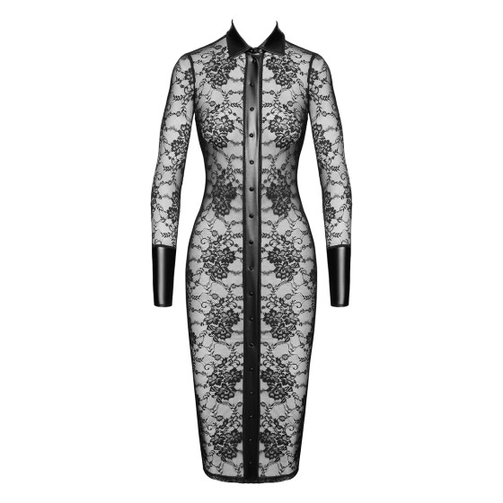 Robe fourreau Noirelle F376 - Noir Handmade