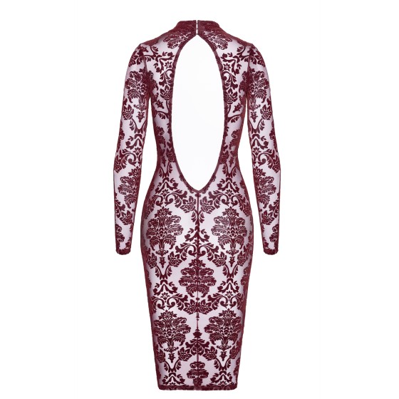 Robe fourreau en tulle floqué Kink Royal F384 - Noir Handmade Robe fourreau en tulle floqué Kink Royal F384 - Noir Handmade