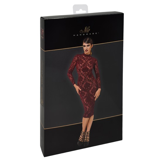 Robe fourreau en tulle floqué Kink Royal F384 - Noir Handmade Robe fourreau en tulle floqué Kink Royal F384 - Noir Handmade