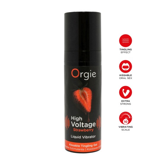Gel Intime Excitant High Voltage Liquid Vibrator Fraise - Orgie