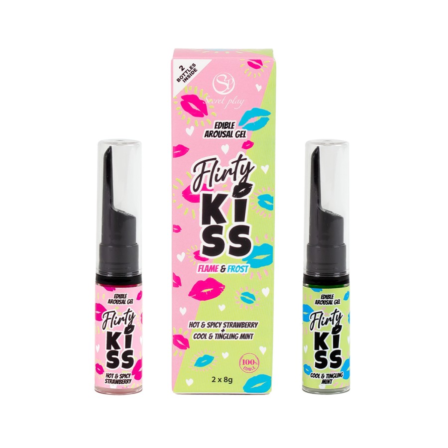 Pack 2 gels pour sexe oral Flirty Kiss - Secret Play