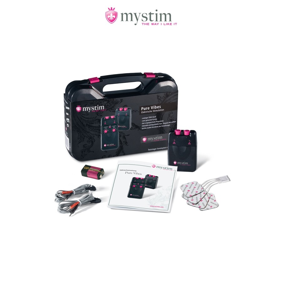 Malette électro-stimulation Pure Vibes 3 fonctions - Mystim Malette électro-stimulation Pure Vibes 3 fonctions - Mystim