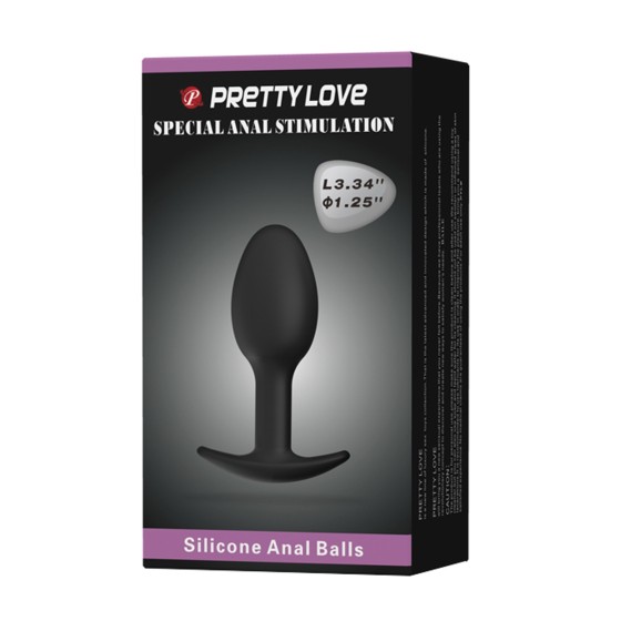 Plug anal 8,4 cm avec bille intégrée Plug anal 8,4 cm avec bille intégrée