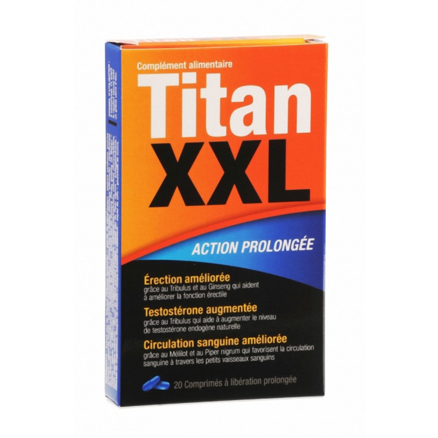 Titan XXL (20 comprimés) - stimulant sexuel Titan XXL (20 comprimés) - stimulant sexuel
