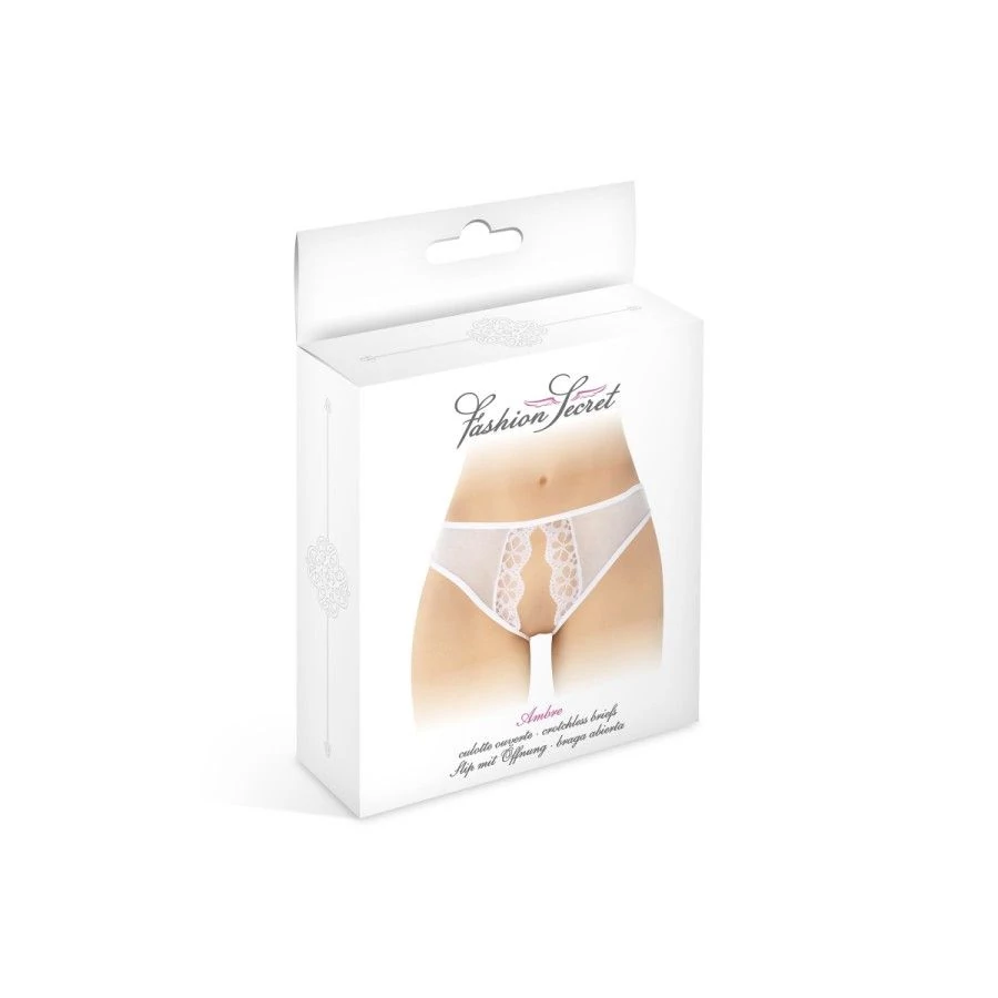 Culotte blanche ouverte Ambre - Fashion Secret