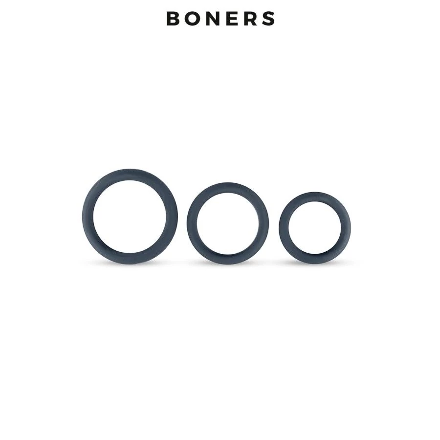 Kit de 3 anneaux de pénis larges - Boners
