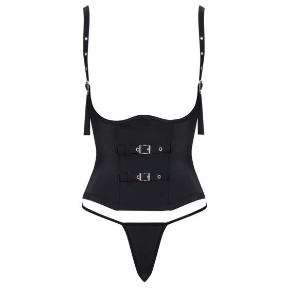 Ensemble corset seins nus noir - Cottelli PARTY 