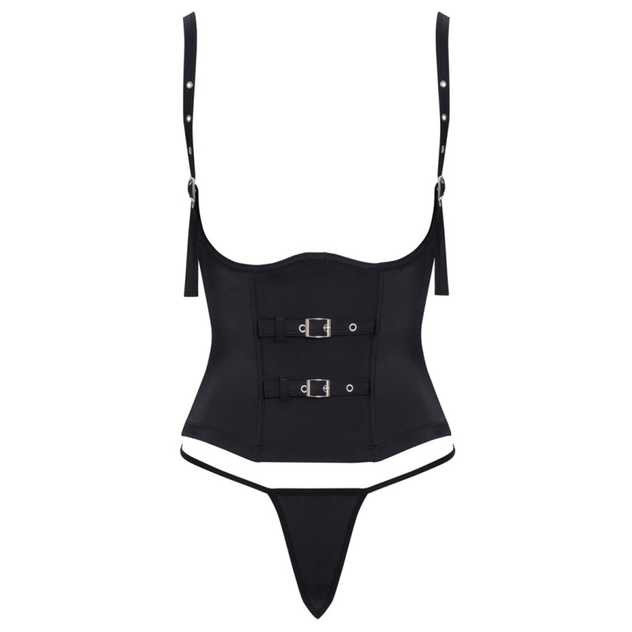 Ensemble corset seins nus noir - Cottelli PARTY 
