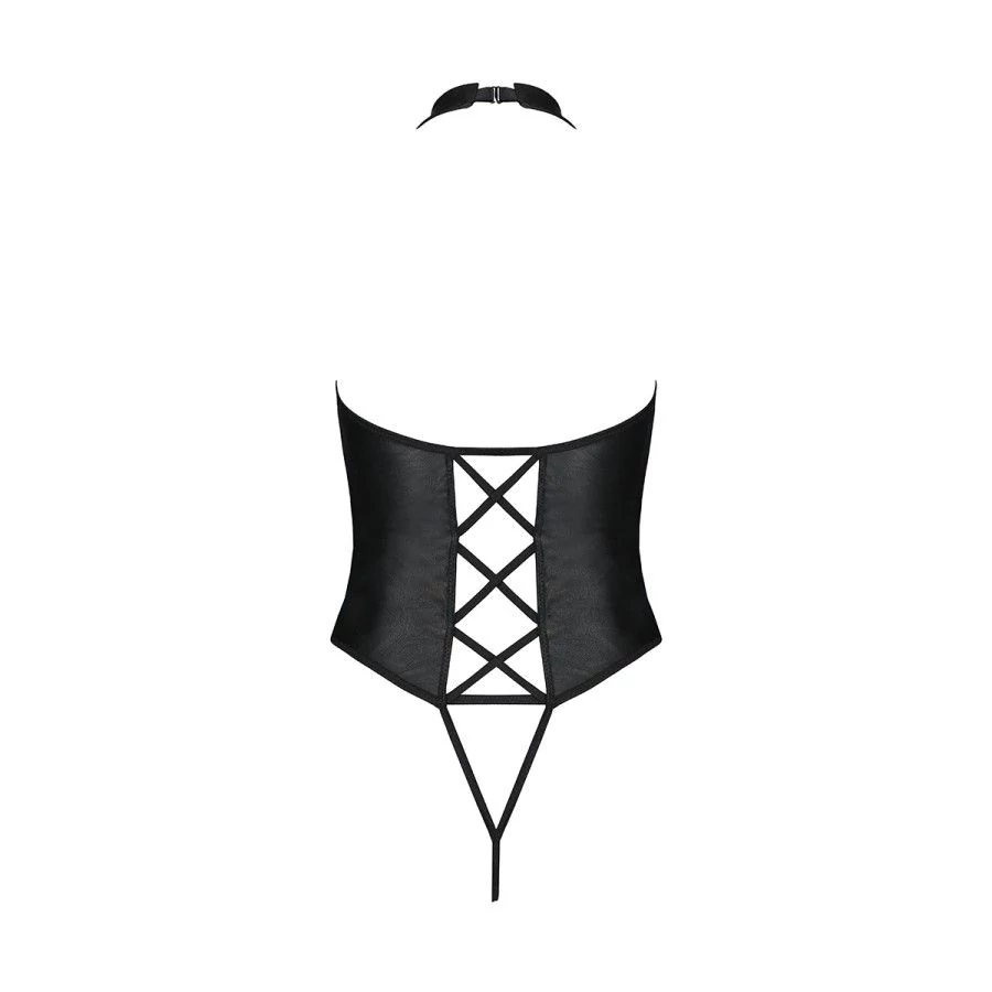 Body ouvert faux cuir Nancy - Passion