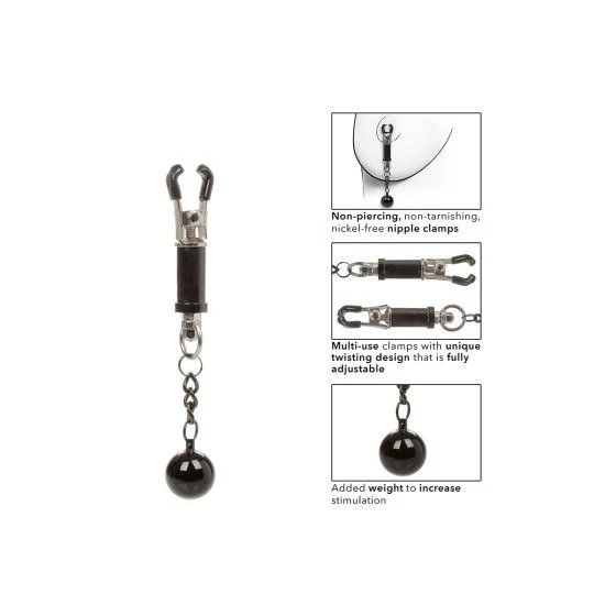 Pinces à tétons avec poids - Calexotics