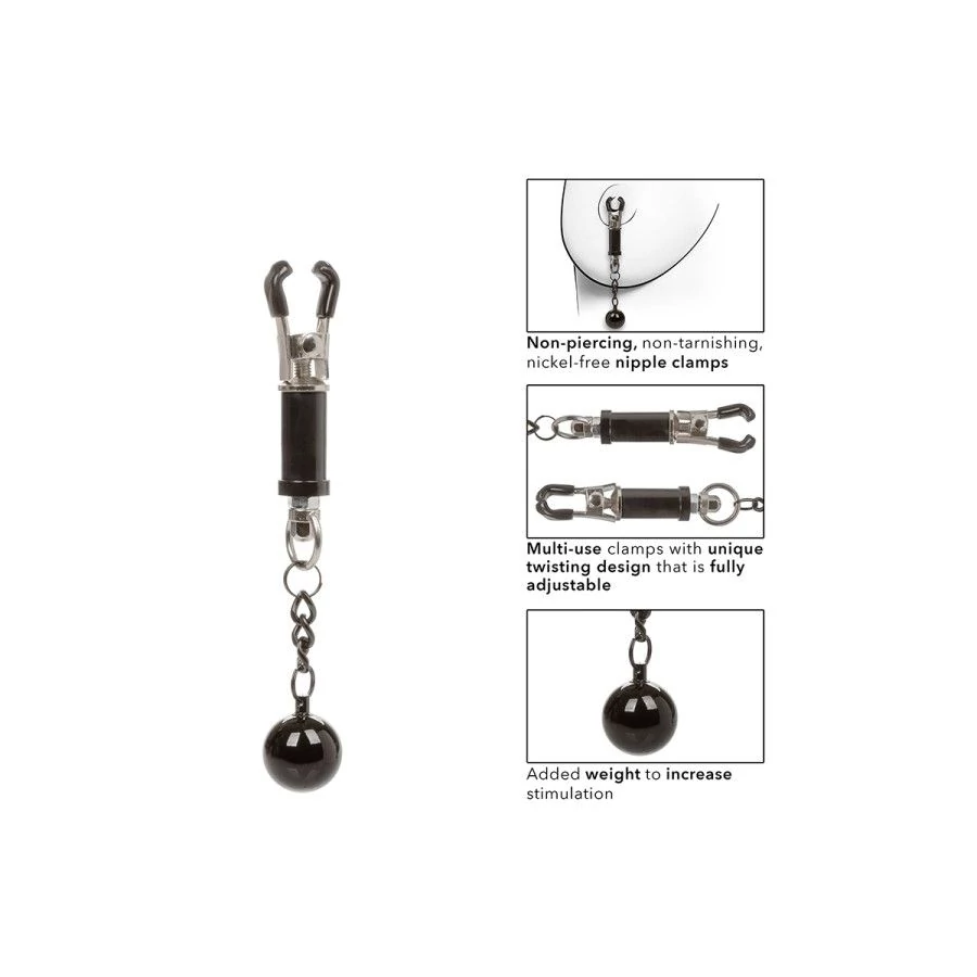 Pinces à tétons avec poids - Calexotics