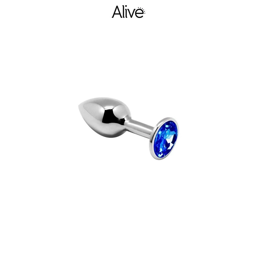 Plug métal bijou bleu S - Alive Plug métal bijou bleu S - Alive