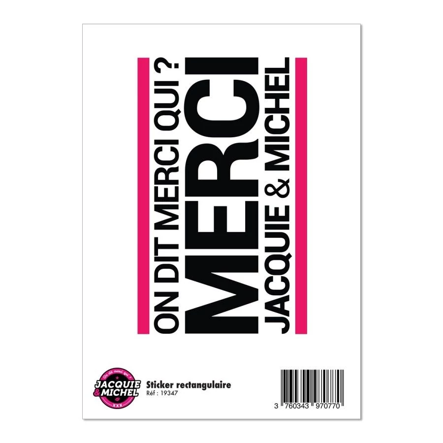 Grand sticker J&M rectangle blanc Grand sticker J&M rectangle blanc