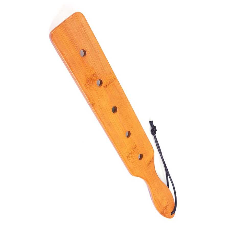 Paddle bambou 5 trous - Fetish Tentation Paddle bambou 5 trous - Fetish Tentation