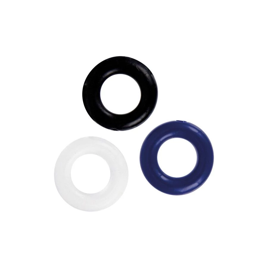 Set 3 Cockrings multicolore - Litolu Set 3 Cockrings multicolore - Litolu