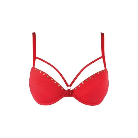 Soutien-gorge push-up rouge V-10351 - Axami