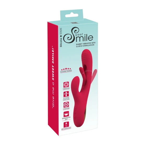 Vibro rabbit avec langue oscillante - Sweet Smile