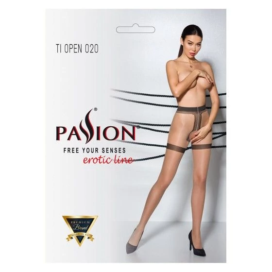 Collants ouverts TI020 20 deniers - beige Collants ouverts TI020 20 deniers - beige