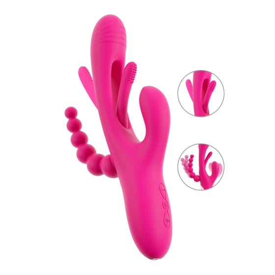 Triple vibro avec langue oscillante - Sweet Smile